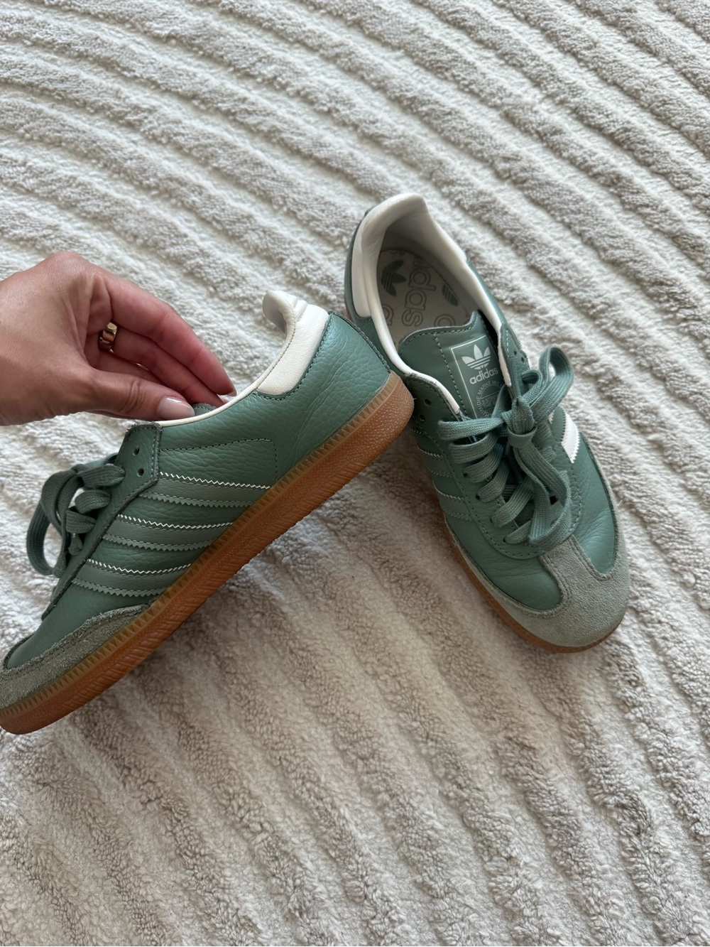 adidas Women’s Sage Green Samba-OG Sneakers - Picture 5 of 6